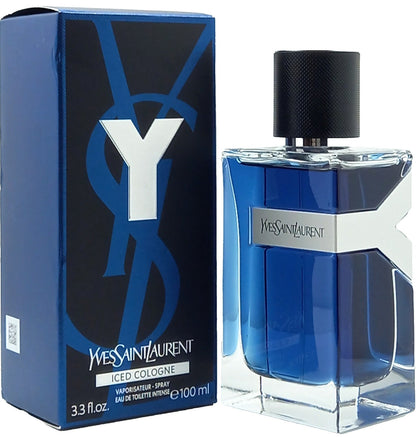 YVES SAINT LAURENT Y ICED COLOGNE EDT INTENSE SPRAY MEN 3.3 Oz / 100 ml NEW!!!