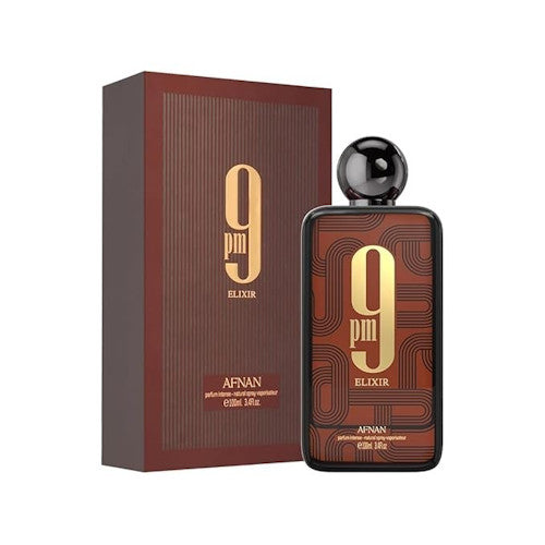 9 pm Elixir by Afnan 3.4 oz EDP Intense Cologne for Men New In Box