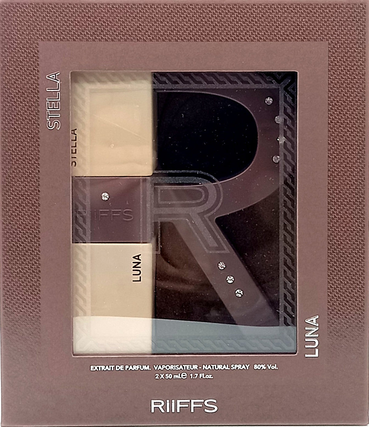 RIIFFS R STELLA R LUNA EXTRAIT DE PARFUM SPRAY WOMEN 2 pcs x 1.7 Oz / 50 ml NEW!