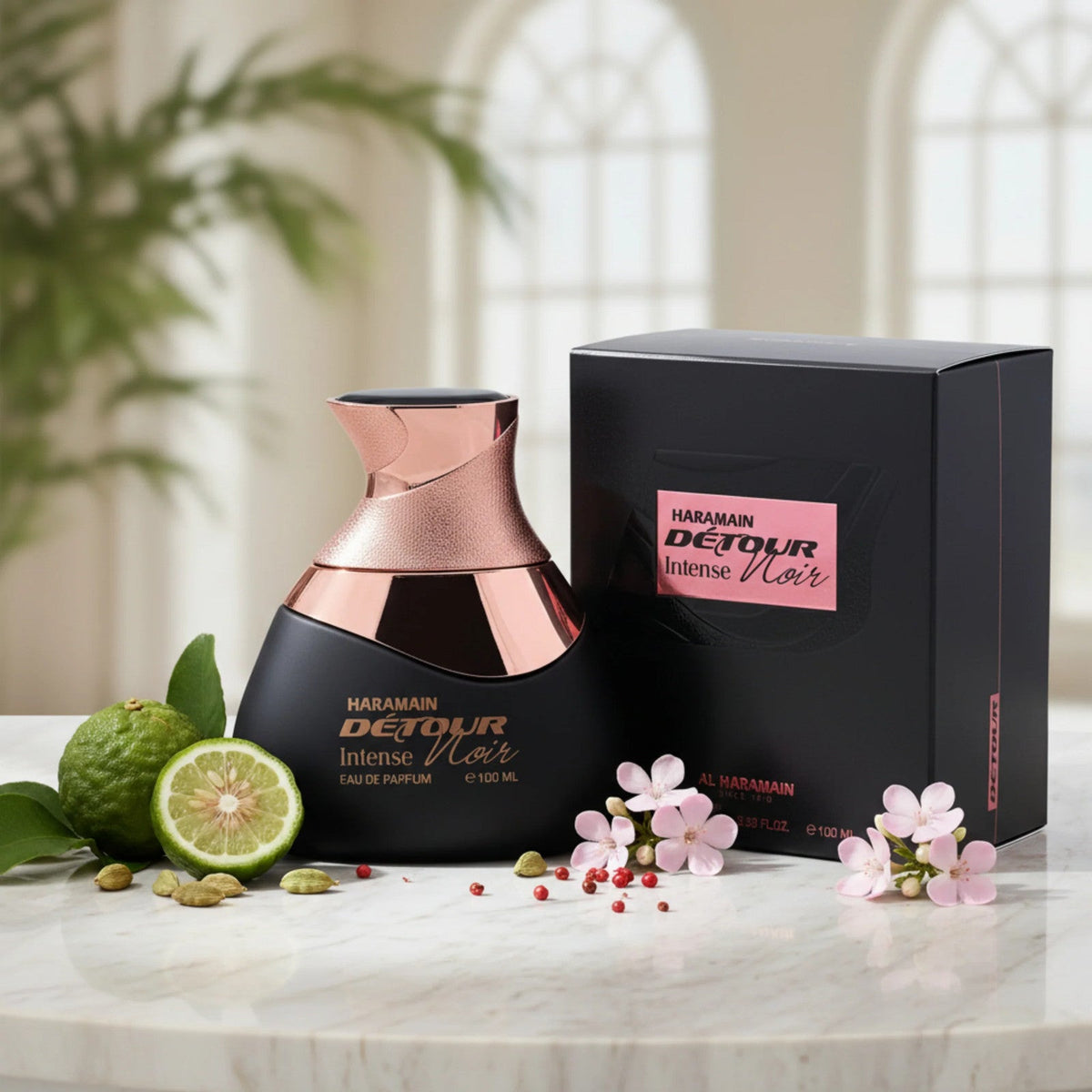Al Haramain Detour Noir Intense EDP Spray Unisex 3.4 oz 100ml New Box