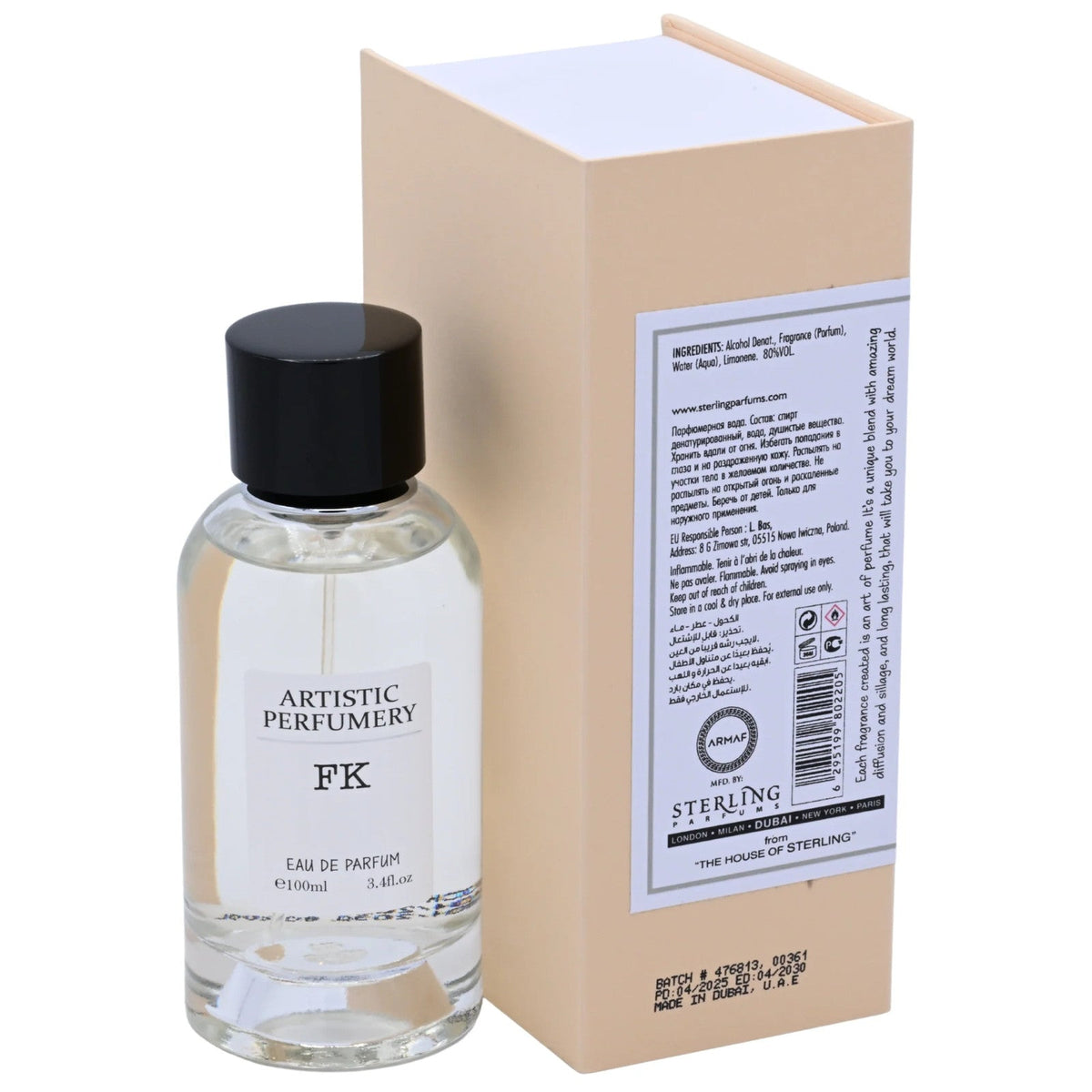 Armaf Artistic Perfumery Fk EDP Spray Women 3.4 oz 100ml New Box