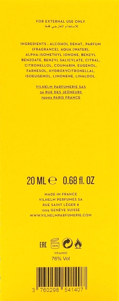 VILHELM PARFUMERIE MOON CARNIVAL EAU DE PARFUM SPRAY UNISEX 0.68 Oz / 20 ml NEW!