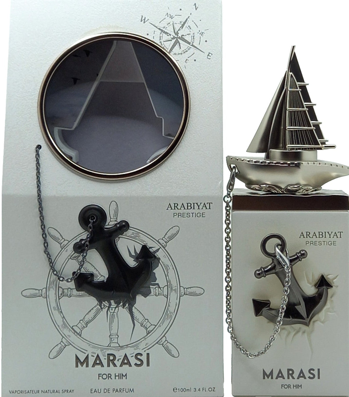 ARABIYAT PRESTIGE MARASI FOR HIM EAU DE PARFUM SPRAY FOR MEN 3.4 Oz / 100 ml NEW