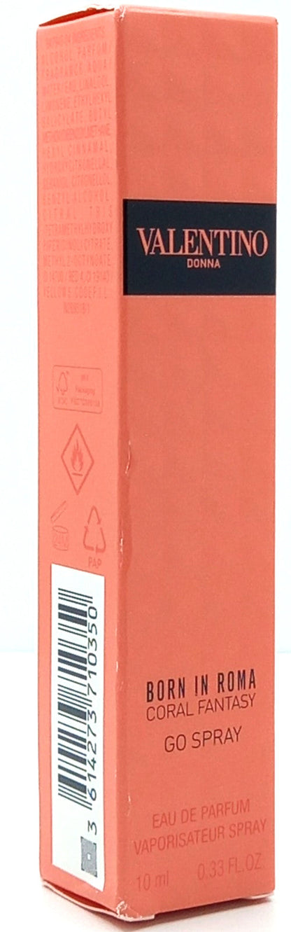 VALENTINO DONNA BORN IN ROMA CORAL FANTASY EDP GO SPRAY FOR WOMEN 0.33 Oz / 10ml