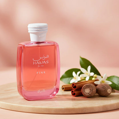 Rasasi Hawas Pink Eau de Parfum (EDP) Spray for Women 3.38 oz / 100 ml