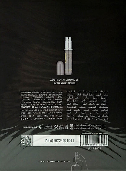 AL HARAMAIN AMBER OUD CARBON EDITION EDP SPRAY UNISEX 6.7 Oz / 200 ml JUMBO SIZE