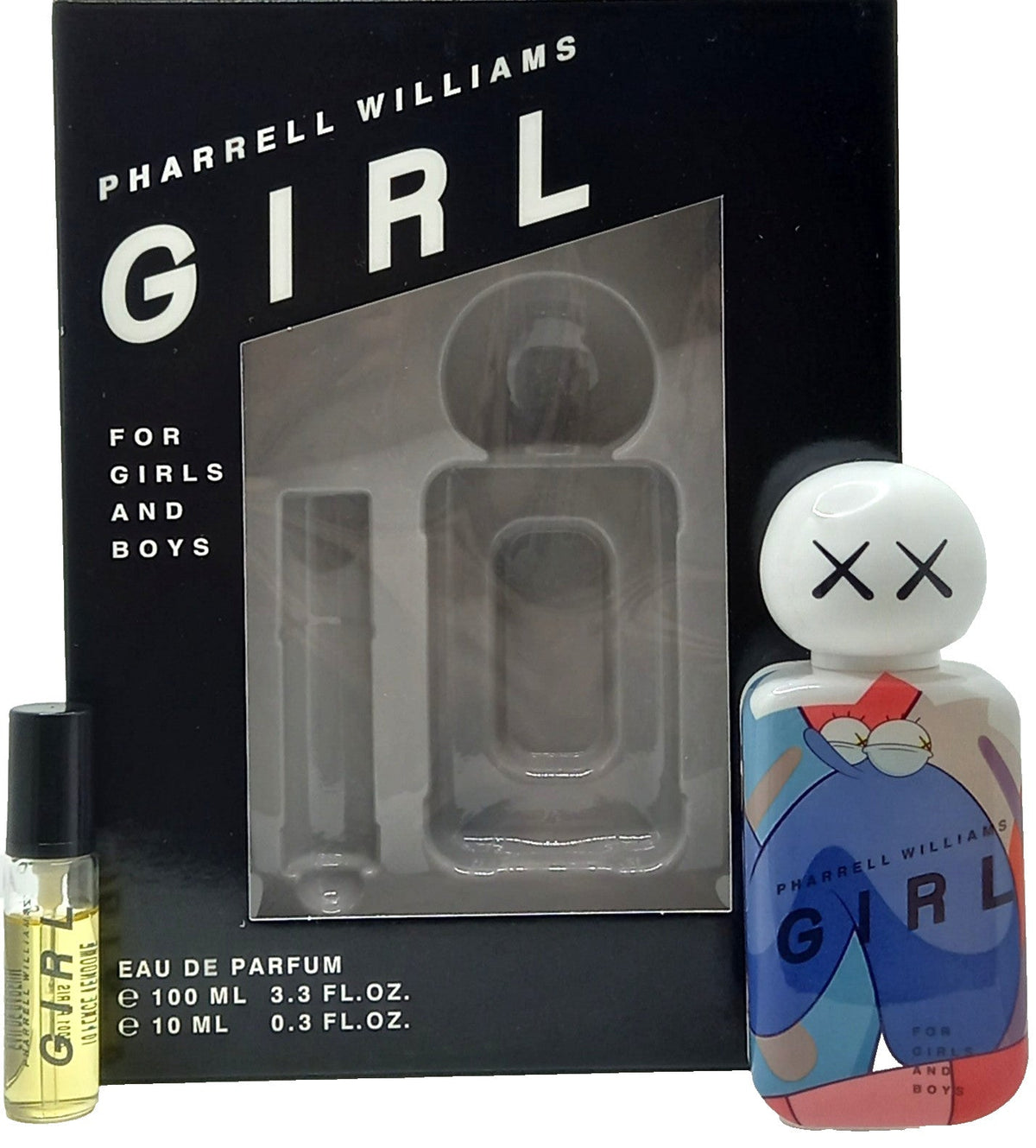 PHARRELL WILLIAMS GIRL 2 PCS SET EAU DE PARFUM SPRAY UNISEX 3.3 Oz, 0.3 Oz NEW!