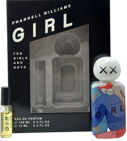 PHARRELL WILLIAMS GIRL 2 PCS SET EAU DE PARFUM SPRAY UNISEX 3.3 Oz, 0.3 Oz NEW!