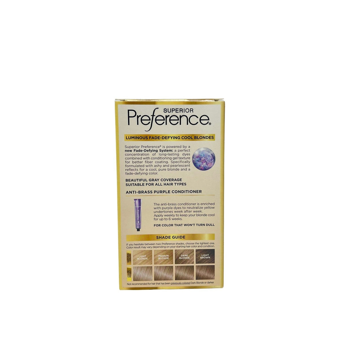 Loreal Superior Preference Hair Color, 8UA Ultra Ash Medium Blonde 1 kit