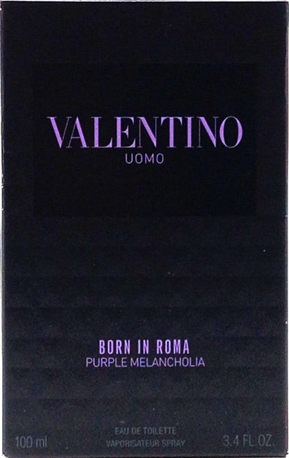 VALENTINO UOMO BORN IN ROMA PURPLE MELANCHOLIA EDT SPRAY FOR MEN 3.4 Oz / 100 ml