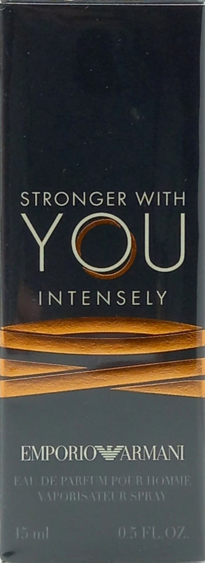 GIORGIO ARMANI STRONGER WITH YOU INTENSELY EDP SPRAY FOR MEN 0.5 Oz TRAVEL SIZE!