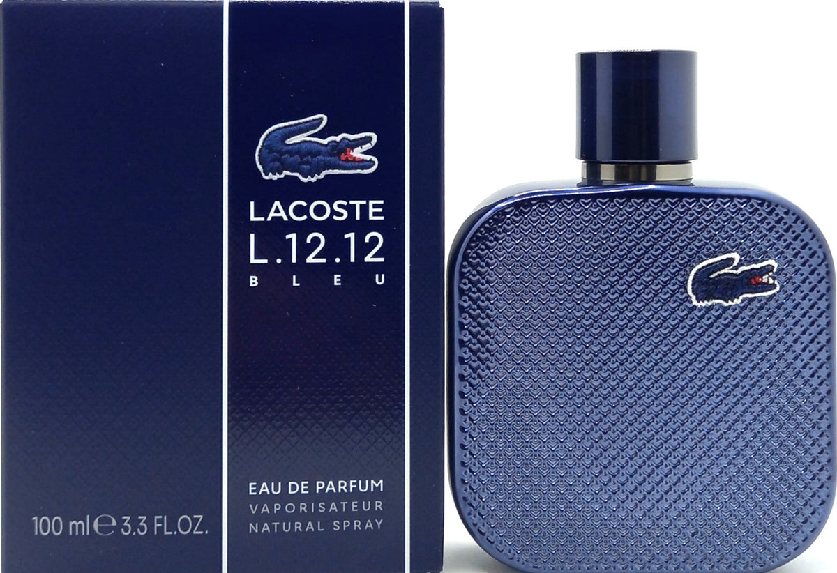 LACOSTE L.12.12 BLEU EAU DE PARFUM SPRAY FOR MEN 3.3 Oz / 100 ml BRAND NEW ITEM!