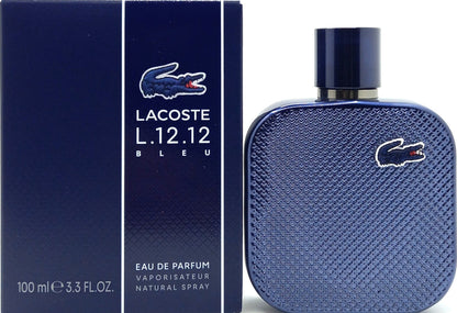 LACOSTE L.12.12 BLEU EAU DE PARFUM SPRAY FOR MEN 3.3 Oz / 100 ml BRAND NEW ITEM!