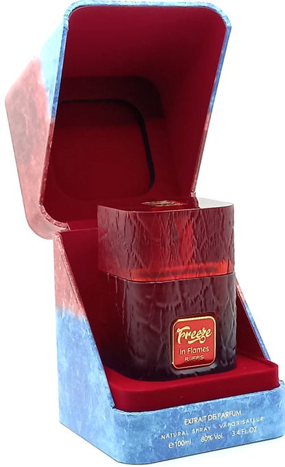 RIIFFS FREEZE IN FLAMES EXTRAIT DE PARFUM SPRAY UNISEX 3.4 Oz / 100 ml BRAND NEW