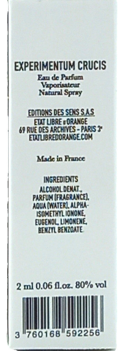 ETAT LIBRE D'ORANGE EXPERIMENTUM CRUCIS EAU DE PARFUM VIAL SPRAY UNISEX 0.06 Oz
