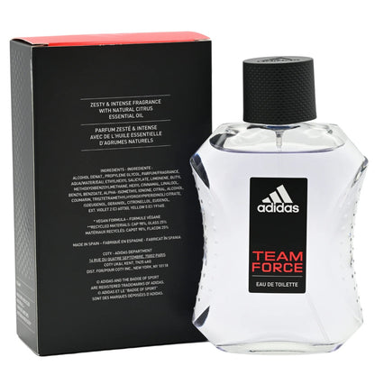 Adidas TEAM FORCE Cologne for Men 3.4 oz edt 3.3 spray New in BOX