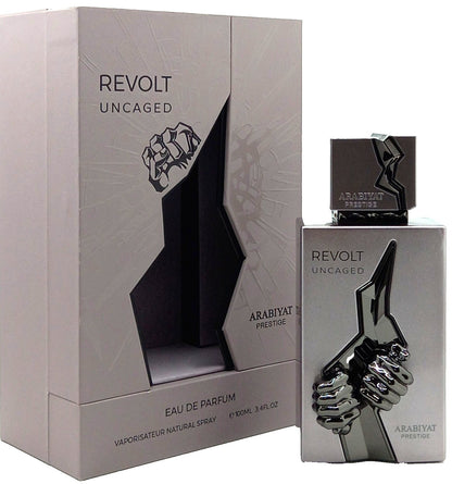 ARABIYAT PRESTIGE REVOLT UNCAGED EAU DE PARFUM SPRAY UNISEX 3.4 Oz / 100 ml NEW!