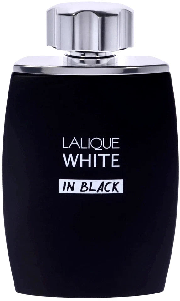 LALIQUE WHITE IN BLACK EAU DE PARFUM SPRAY FOR MEN 4.2 Oz / 125 ml BRAND NEW!!!