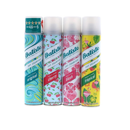 Batiste Dry Shampoo Original, Cherry, Blush, Tropical(4 pack) 200 ml EACH Bottle