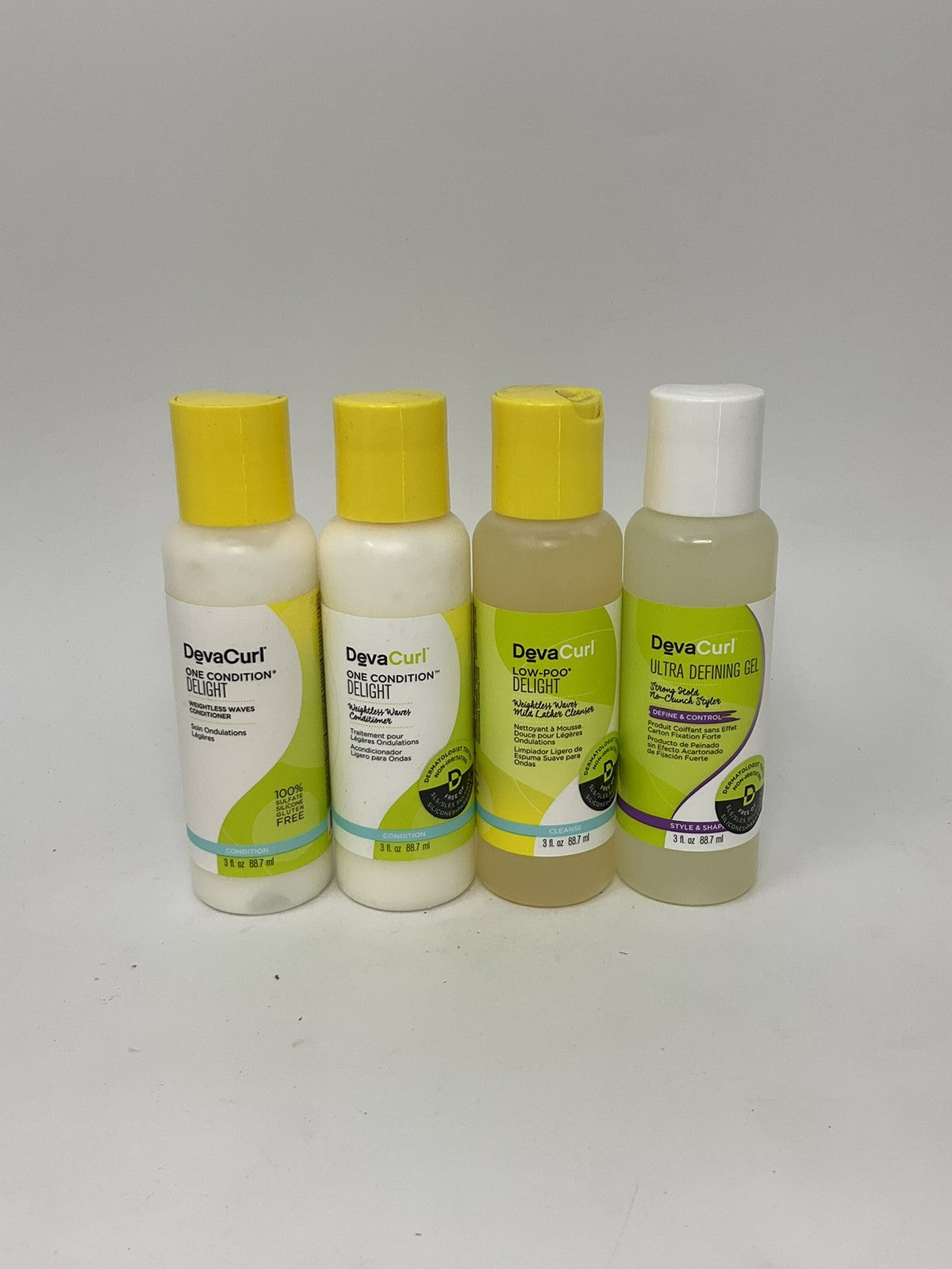 Deva Curl KIT#1 Delight Set: Delight 1Sh + 2Con + 1 Defining Gel 3 Oz Each 4 pcs