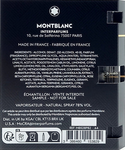 MONTBLANC EXPLORER EXTREME PARFUM VIAL SPRAY FOR MEN 0.06 Oz / 2 ml SAMPLE SIZE!
