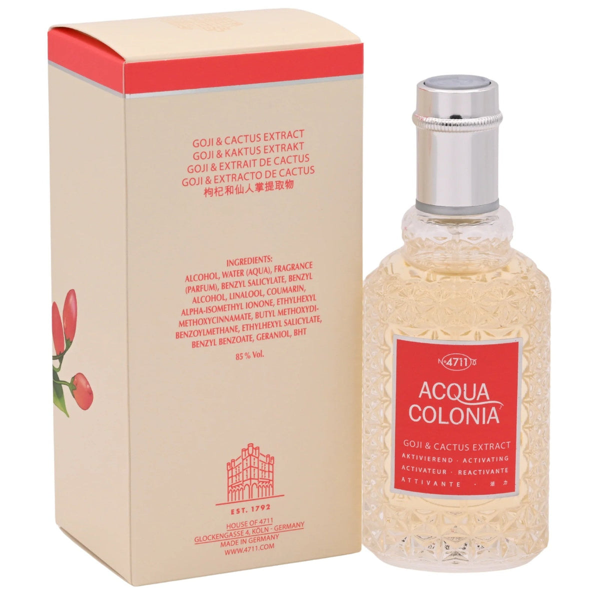 Maurer & Wirtz 4711 Acqua Colonia Goji & Cactus Extract EDC Unisex 1.7 oz Spray