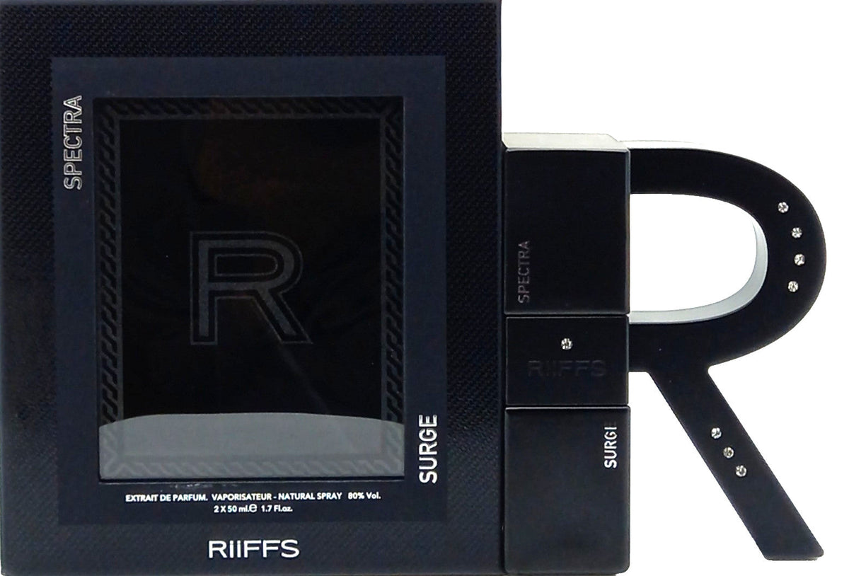 RIIFFS R SPECTRA R SURGE EXTRAIT DE PARFUM SPRAY FOR MEN 1.7 Oz / 50 ml x 2 pcs