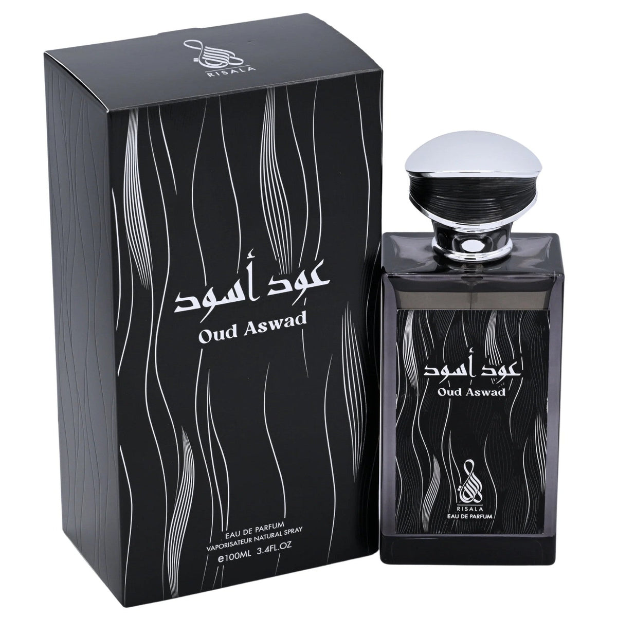 Risala Oud Aswad Eau de Parfum Spray for Men 3.4 oz (100 ml) New Retail Box