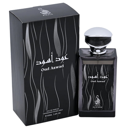 Risala Oud Aswad Eau de Parfum Spray for Men 3.4 oz (100 ml) New Retail Box