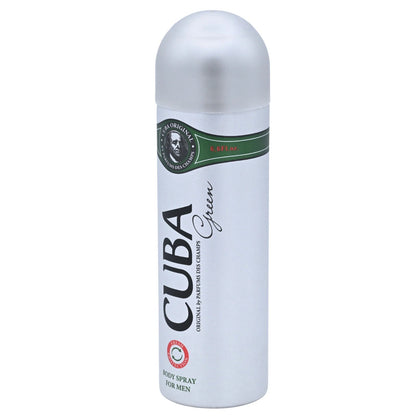 Cuba Green Deodorant Body Spray for Men 6.7 oz (200 ml) by Cuba