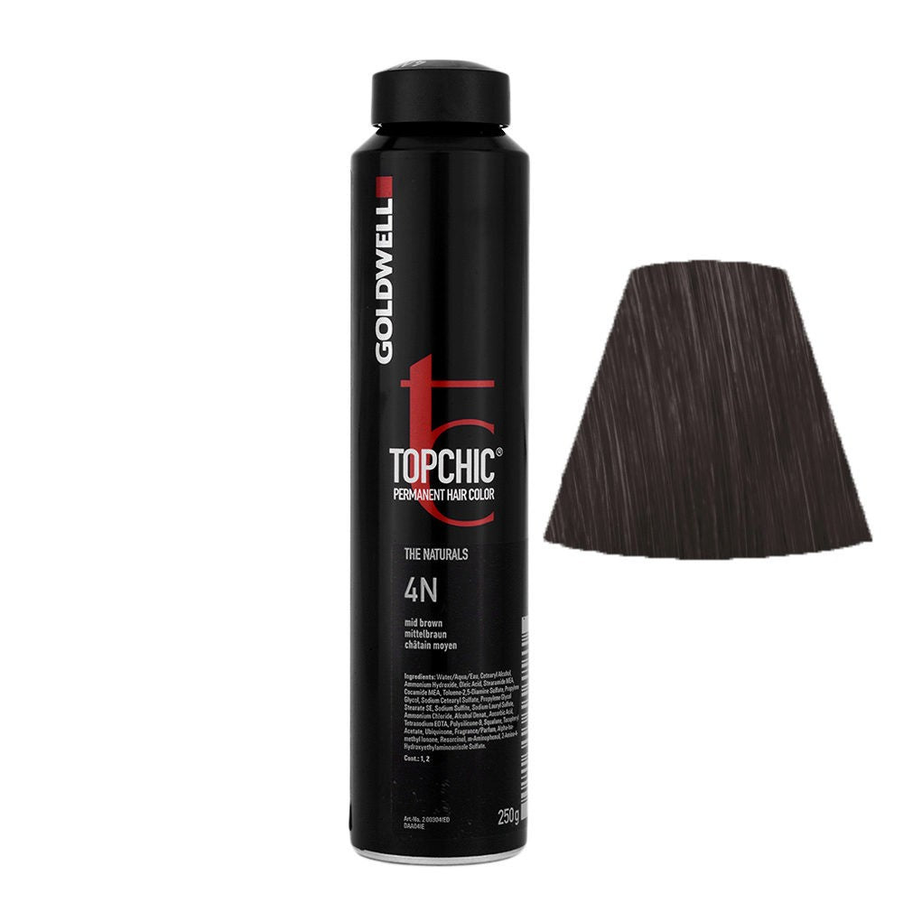 Goldwell Topchic Hair Color Coloration (Can) 4N Mid Brown 8.6 oz