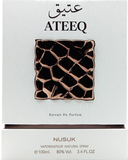NUSUK ATEEQ EXTRAIT DE PARFUM SPRAY UNISEX 3.4 Oz / 100 ml BRAND NEW ITEM!!!
