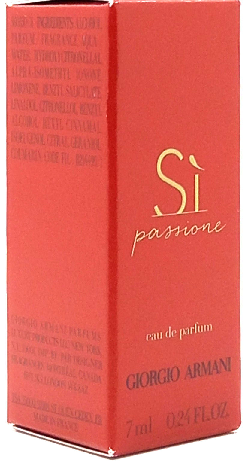 GIORGIO ARMANI SI PASSIONE EAU DE PARFUM MINI SPLASH FOR WOMEN 0.24 Oz / 7 ml