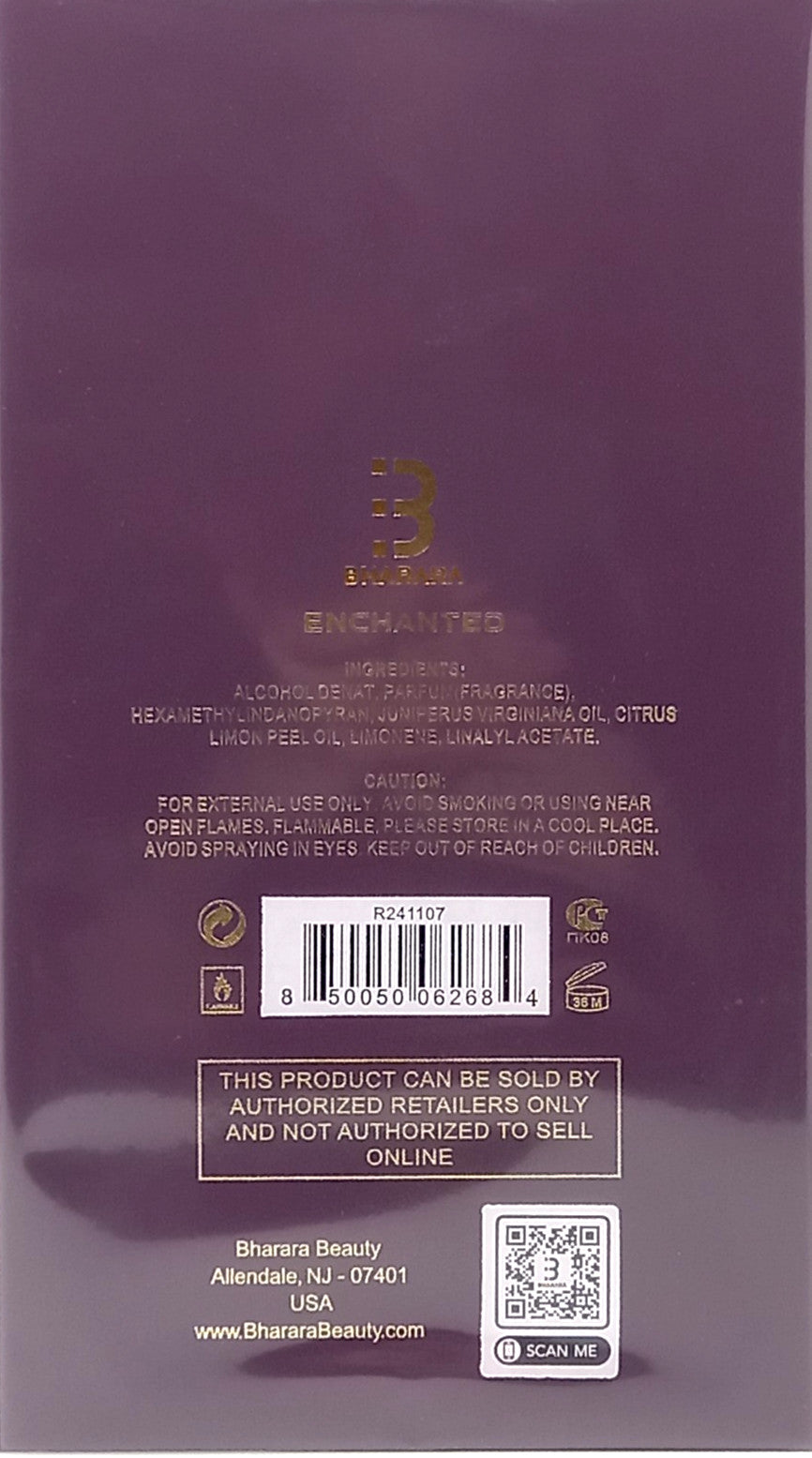 BHARARA ENCHANTED EAU DE PARFUM SPRAY FOR WOMEN 3.4 Oz / 100 ml BRAND NEW ITEM!