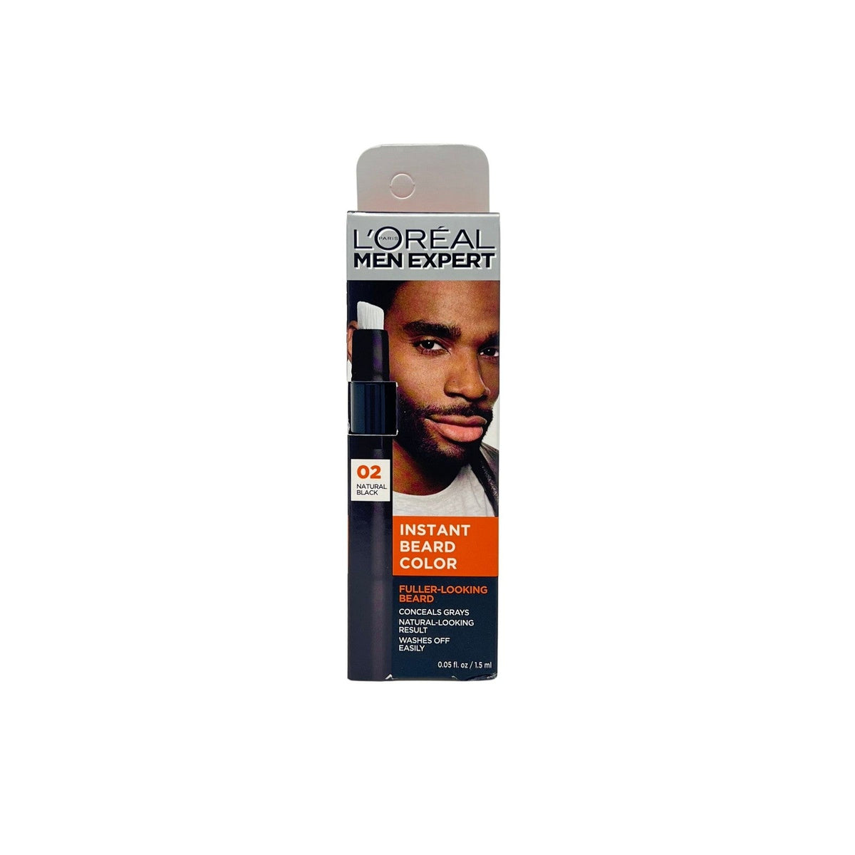 Loreal Men Expert Instant Temporary Beard Color, 02 Natural Black 0.05 oz