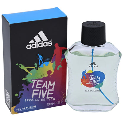 TEAM FIVE Adidas men cologne edt 3.4 oz 3.3 NEW IN BOX