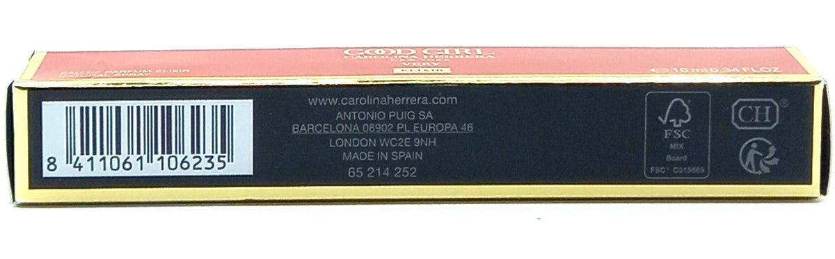 CAROLINA HERRERA GOOD GIRL VERY ELIXIR EDP SPRAY PEN WOMEN 0.34 Oz / 10ml TRAVEL