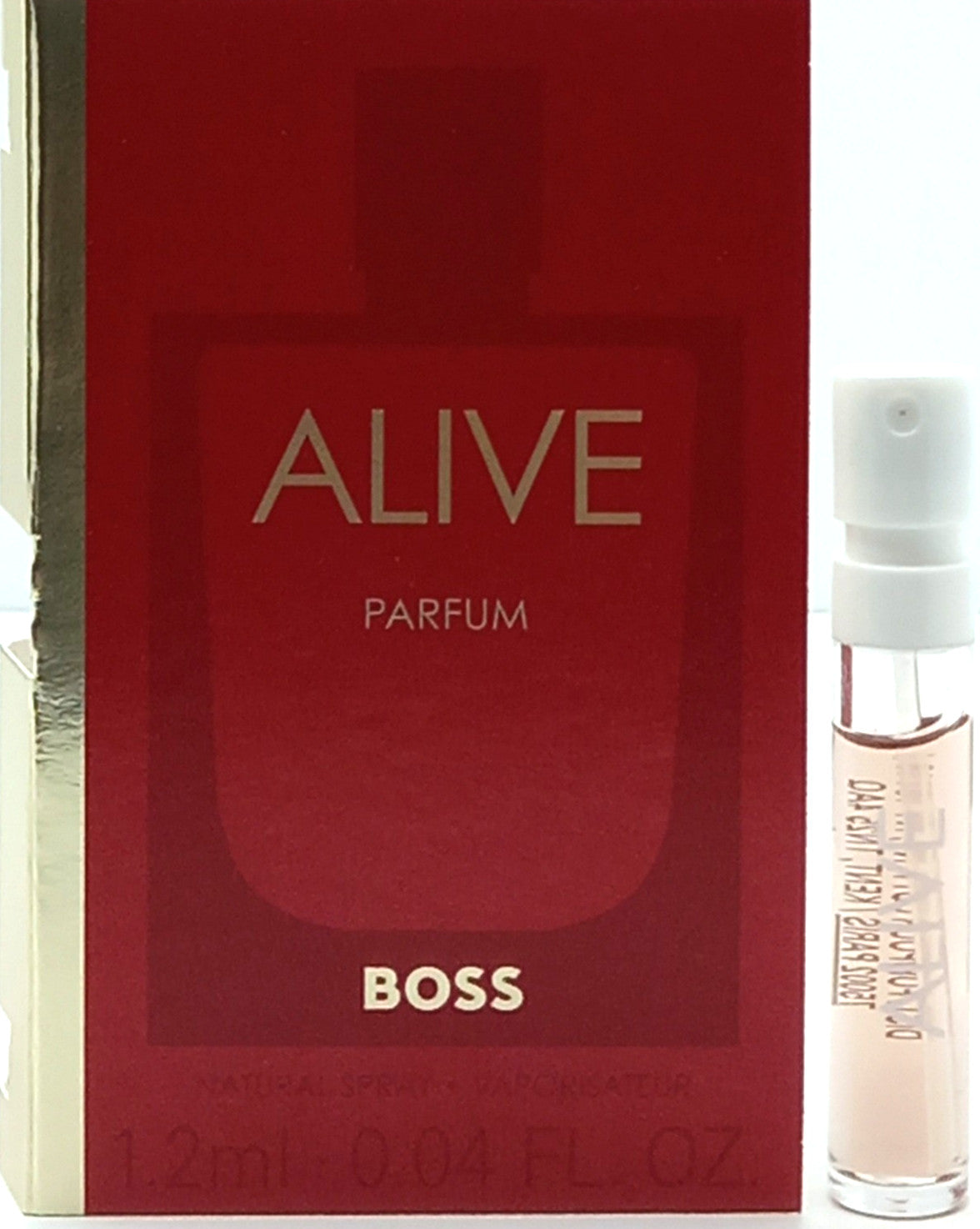 HUGO BOSS ALIVE PARFUM VIAL SPRAY FOR WOMEN 0.04 Oz SAMPLE SIZE!!!