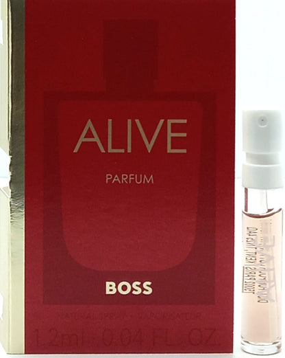 HUGO BOSS ALIVE PARFUM VIAL SPRAY FOR WOMEN 0.04 Oz SAMPLE SIZE!!!