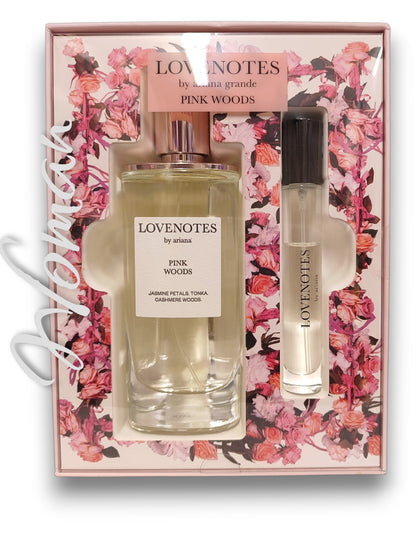 Ariana Grande LoveNotes Pink Woods SET 2 Pcs Eau De Parfum Spray 4.2oz & 0.33 oz