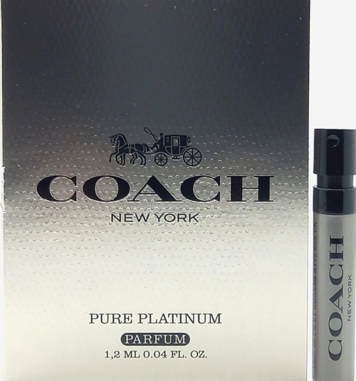 COACH PURE PLATINUM PARFUM VIAL SPRAY FOR MEN 0.04 Oz / 1.2 ml NEW TRAVEL SIZE!