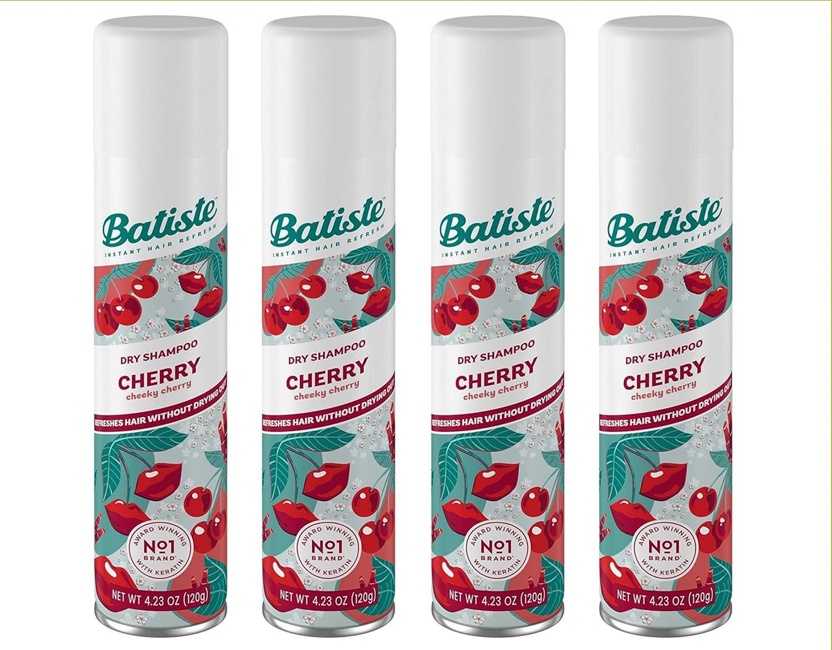 Batiste Dry Shampoo Cherry (4 pack) 6.73 oz / 200 ml EACH Bottle