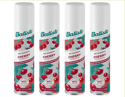 Batiste Dry Shampoo Cherry (4 pack) 6.73 oz / 200 ml EACH Bottle