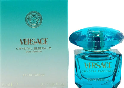 VERSACE CRYSTAL EMERALD EAU DE PARFUM MINI SPLASH 0.17 Oz / 5 ml TRAVEL SIZE!!!