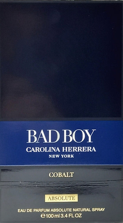 CAROLINA HERRERA BAD BOY COBALT ABSOLUTE EAU DE PARFUM SPRAY MEN 3.4 Oz / 100 ml