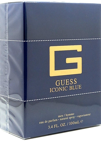 GUESS ICONIC BLUE EAU DE PARFUM SPRAY FOR MEN 3.4 Oz / 100 ML BRAND NEW ITEM!!!