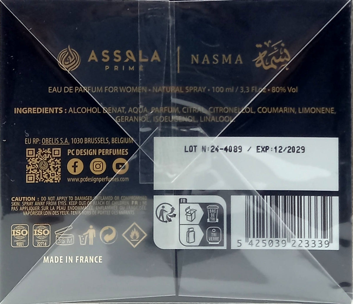 ASSALA PRIME NASMA EAU DE PARFUM SPRAY UNISEX 3.3 Oz / 100 ml BRAND NEW ITEM!!!