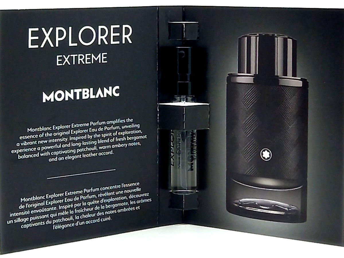 MONTBLANC EXPLORER EXTREME PARFUM VIAL SPRAY FOR MEN 0.06 Oz / 2 ml SAMPLE SIZE!