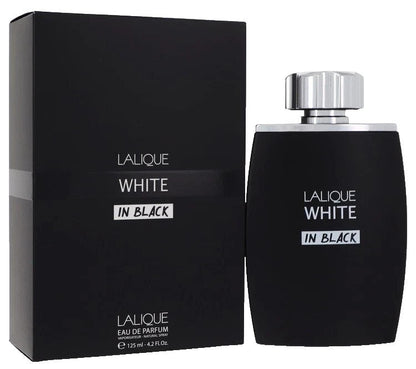 LALIQUE WHITE IN BLACK EAU DE PARFUM SPRAY FOR MEN 4.2 Oz / 125 ml BRAND NEW!!!