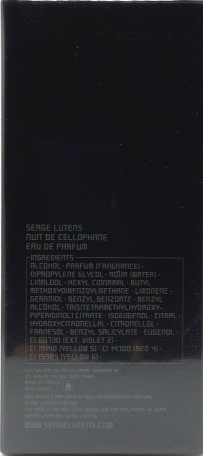 SERGE LUTENS NUIT DE CELLOPHANE EAU DE PARFUM SPRAY UNISEX 1.6 Oz / 50 ml NEW!!!